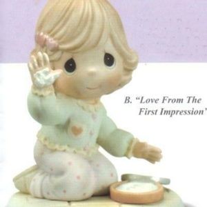 PRECIOUS MOMENTS-Girl Making Handprint